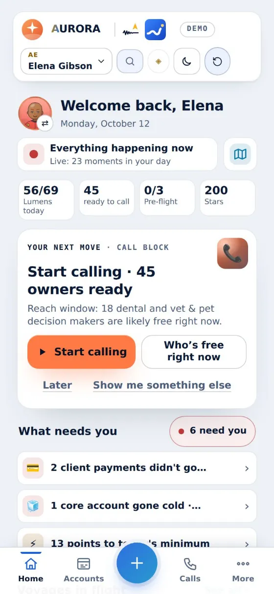 The seller's Home in AURORA on a phone.