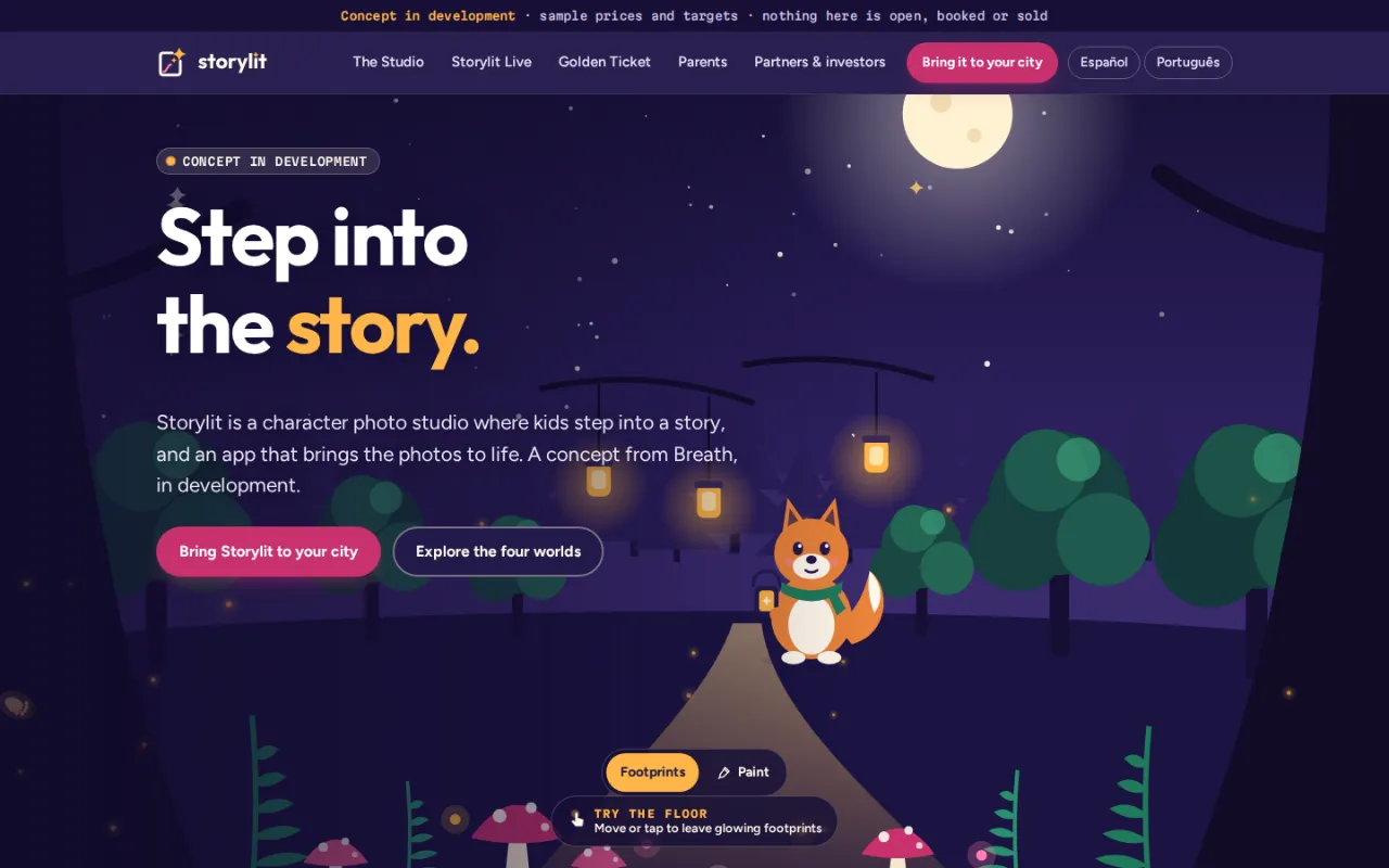 storylit.io: Step into the story, over the Enchanted Forest.